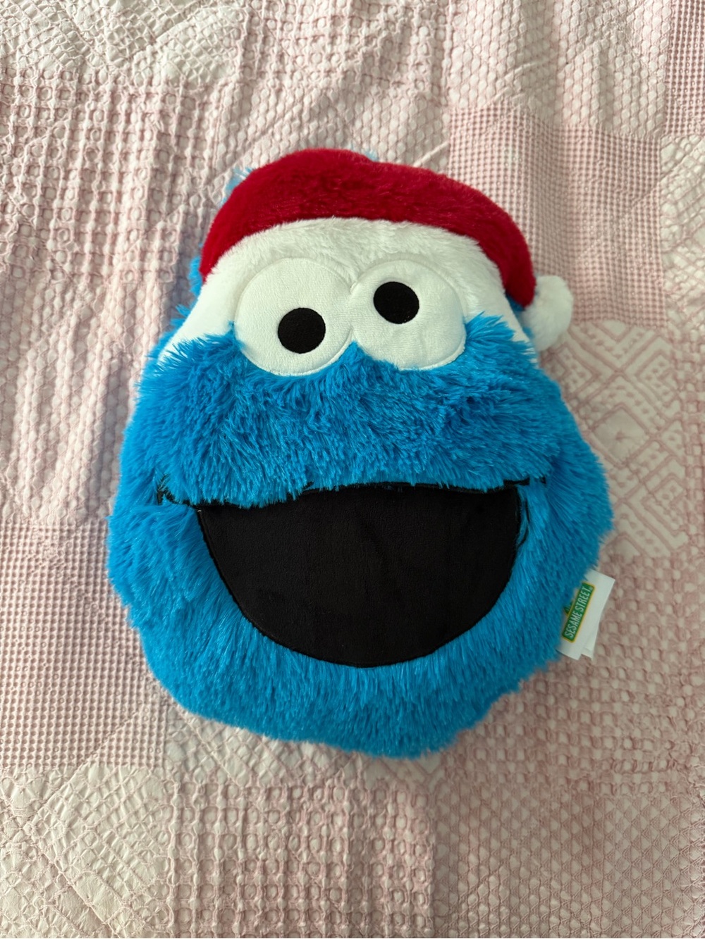Sesame Street Blue Cookie Monster Plush with Red Hat